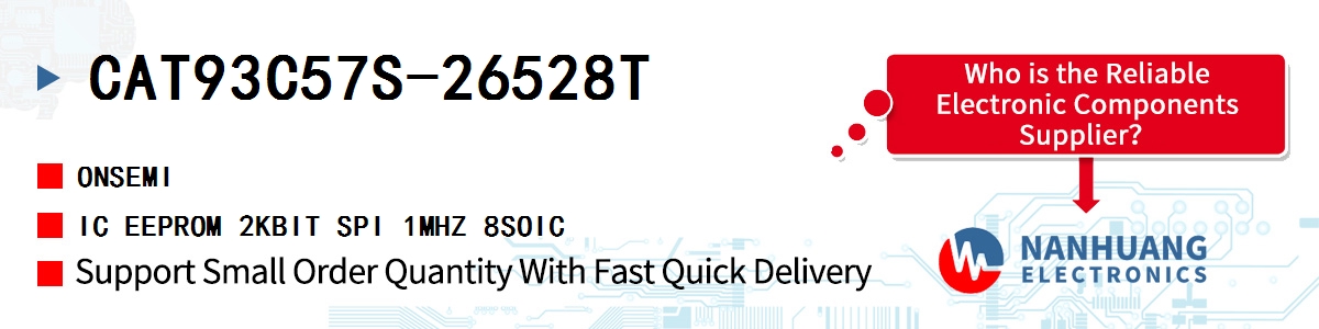 CAT93C57S-26528T onsemi IC EEPROM 2KBIT SPI 1MHZ 8SOIC