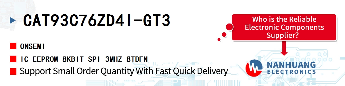 CAT93C76ZD4I-GT3 onsemi IC EEPROM 8KBIT SPI 3MHZ 8TDFN