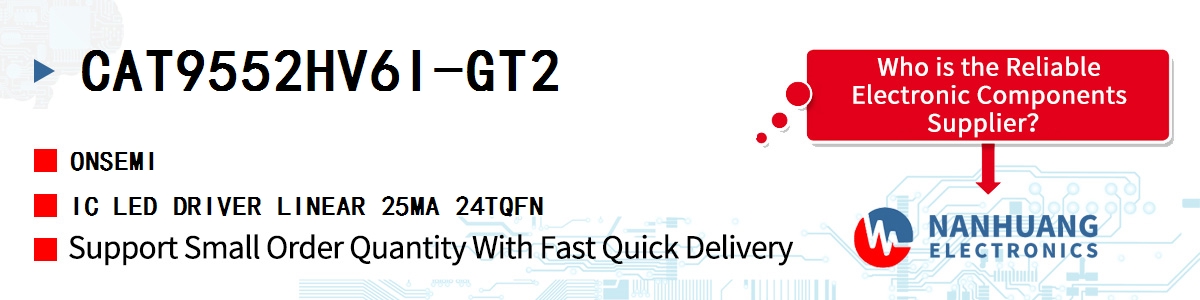 CAT9552HV6I-GT2 onsemi IC LED DRIVER LINEAR 25MA 24TQFN