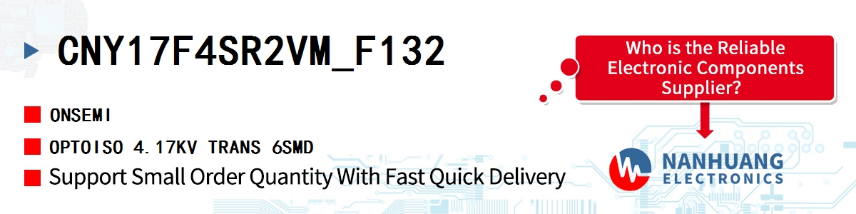 CNY17F4SR2VM_F132 onsemi OPTOISO 4.17KV TRANS 6SMD