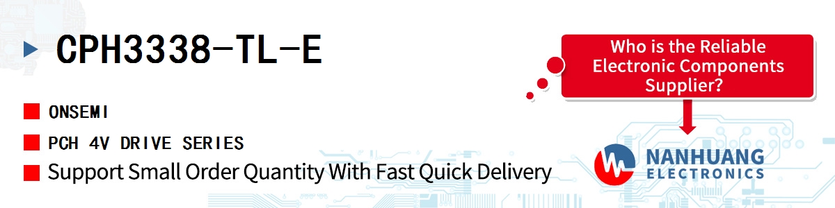 CPH3338-TL-E onsemi PCH 4V DRIVE SERIES