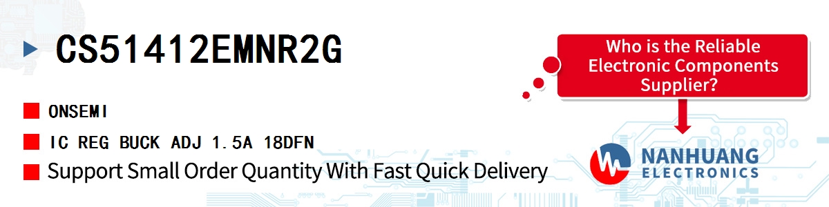 CS51412EMNR2G onsemi IC REG BUCK ADJ 1.5A 18DFN