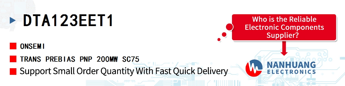 DTA123EET1 onsemi TRANS PREBIAS PNP 200MW SC75
