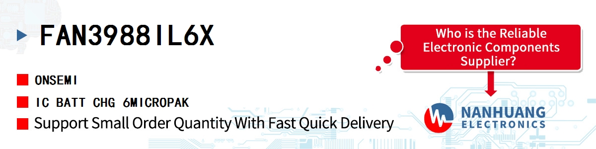 FAN3988IL6X onsemi IC BATT CHG 6MICROPAK