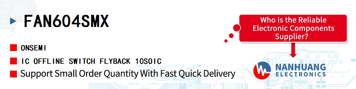 FAN604SMX onsemi IC OFFLINE SWITCH FLYBACK 10SOIC