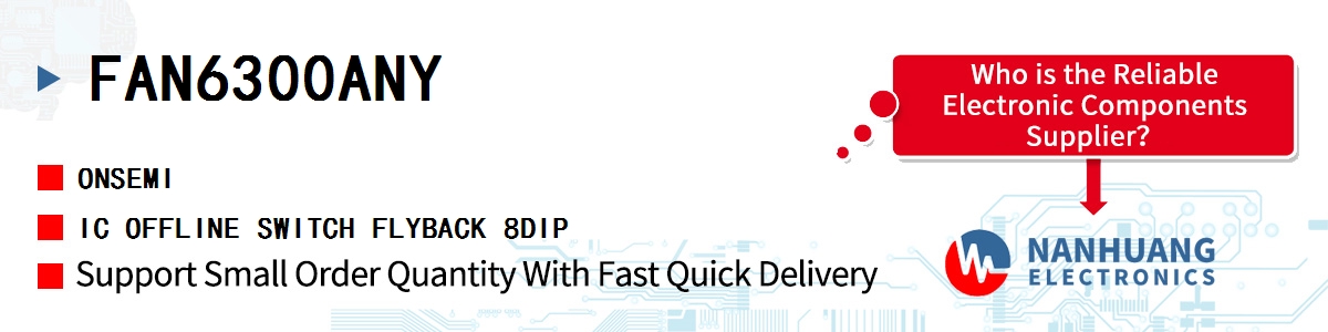 FAN6300ANY onsemi IC OFFLINE SWITCH FLYBACK 8DIP