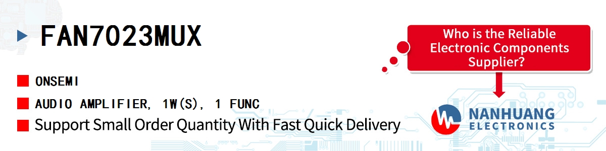 FAN7023MUX onsemi AUDIO AMPLIFIER, 1W(S), 1 FUNC