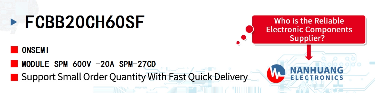 FCBB20CH60SF onsemi MODULE SPM 600V -20A SPM-27CD