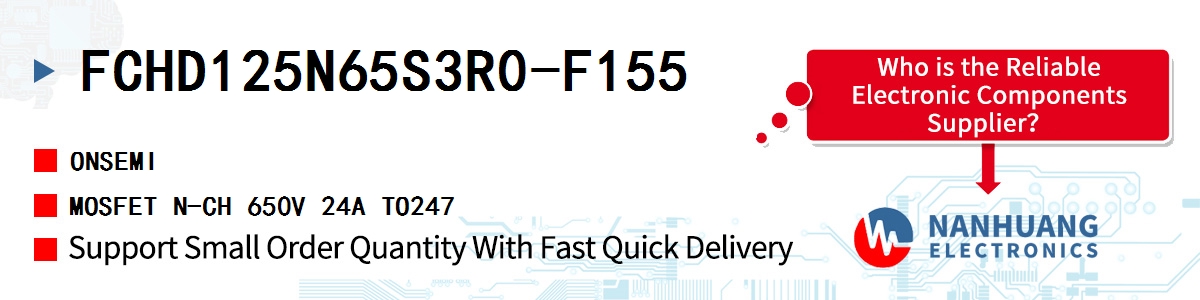 FCHD125N65S3R0-F155 onsemi MOSFET N-CH 650V 24A TO247