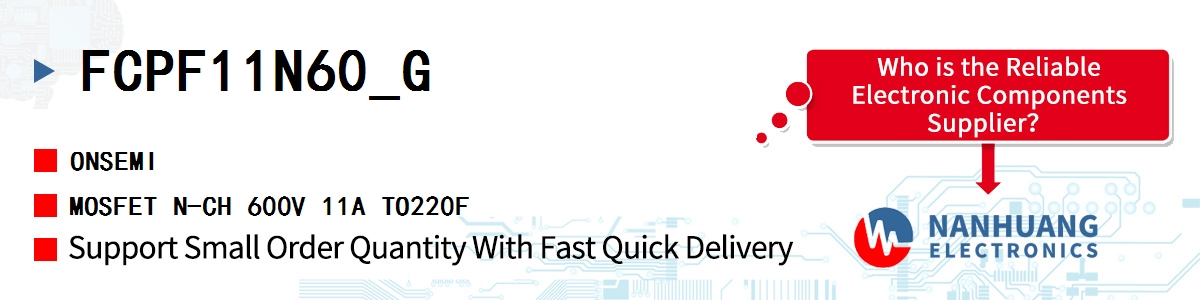 FCPF11N60_G onsemi MOSFET N-CH 600V 11A TO220F