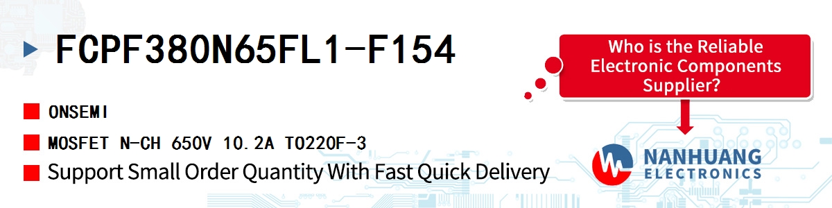 FCPF380N65FL1-F154 onsemi MOSFET N-CH 650V 10.2A TO220F-3