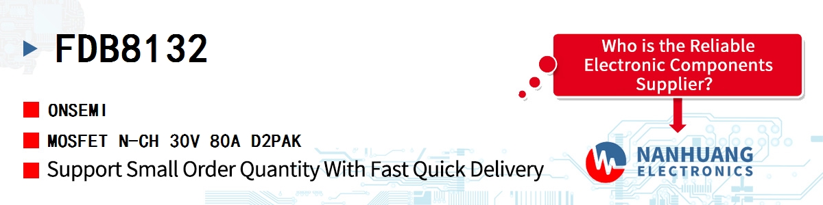 FDB8132 onsemi MOSFET N-CH 30V 80A D2PAK