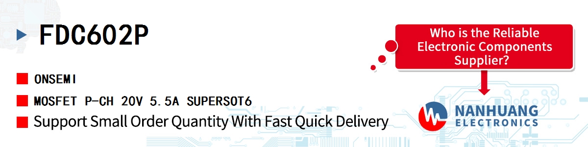 FDC602P onsemi MOSFET P-CH 20V 5.5A SUPERSOT6