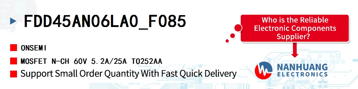 FDD45AN06LA0_F085 onsemi MOSFET N-CH 60V 5.2A/25A TO252AA
