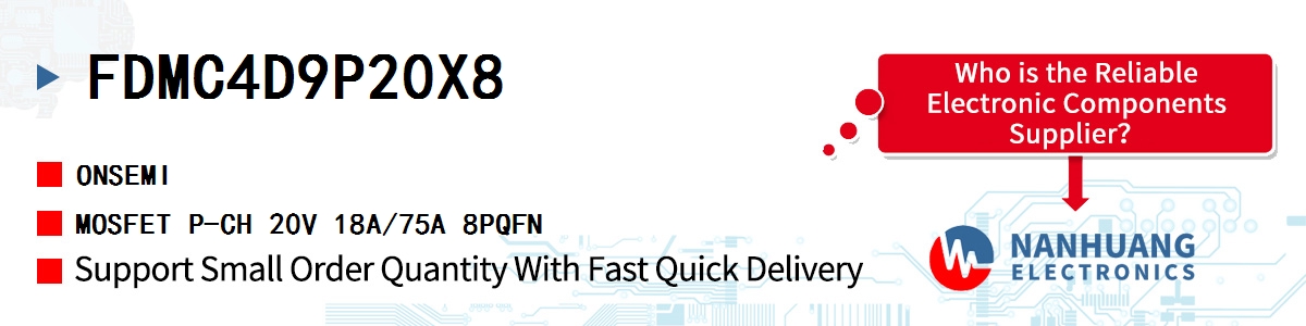 FDMC4D9P20X8 onsemi MOSFET P-CH 20V 18A/75A 8PQFN