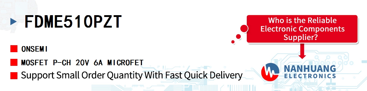 FDME510PZT onsemi MOSFET P-CH 20V 6A MICROFET