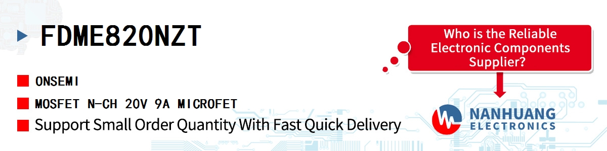 FDME820NZT onsemi MOSFET N-CH 20V 9A MICROFET