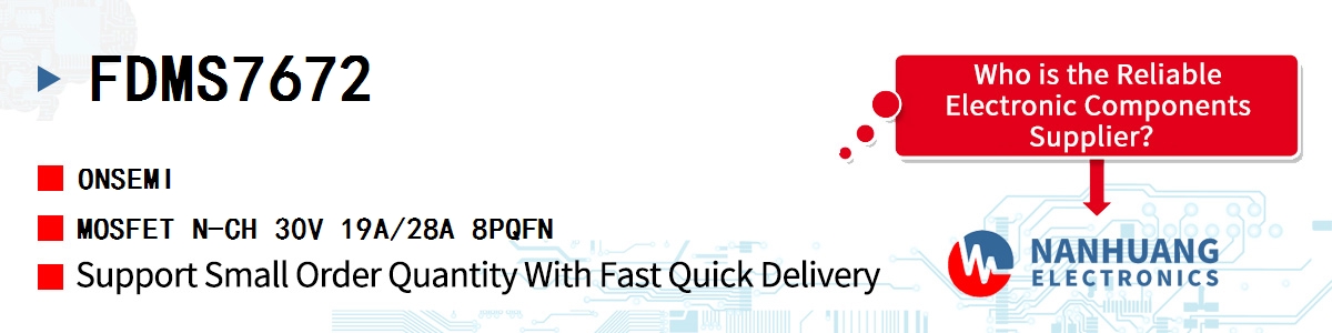 FDMS7672 onsemi MOSFET N-CH 30V 19A/28A 8PQFN