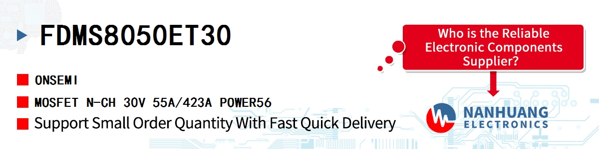 FDMS8050ET30 onsemi MOSFET N-CH 30V 55A/423A POWER56