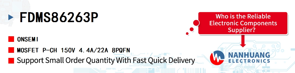 FDMS86263P onsemi MOSFET P-CH 150V 4.4A/22A 8PQFN