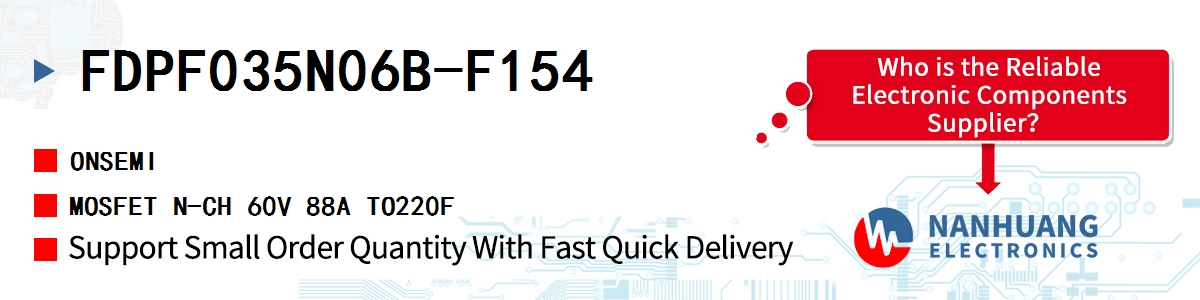 FDPF035N06B-F154 onsemi MOSFET N-CH 60V 88A TO220F