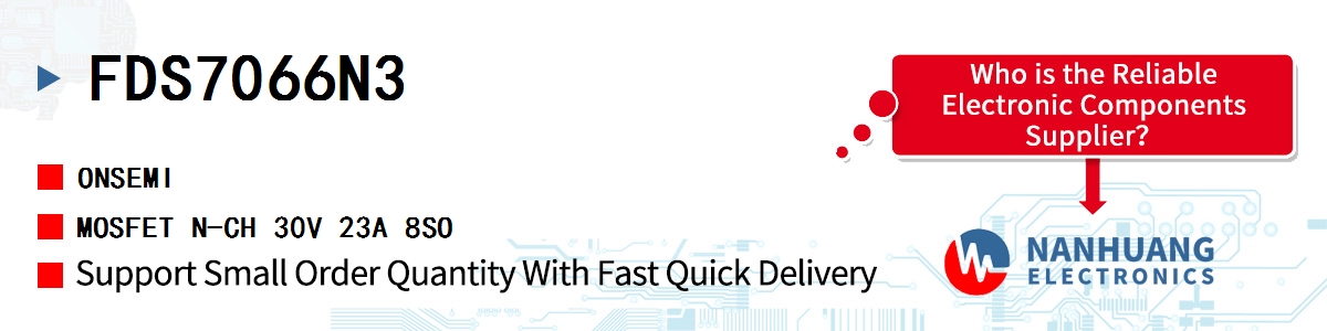 FDS7066N3 onsemi MOSFET N-CH 30V 23A 8SO