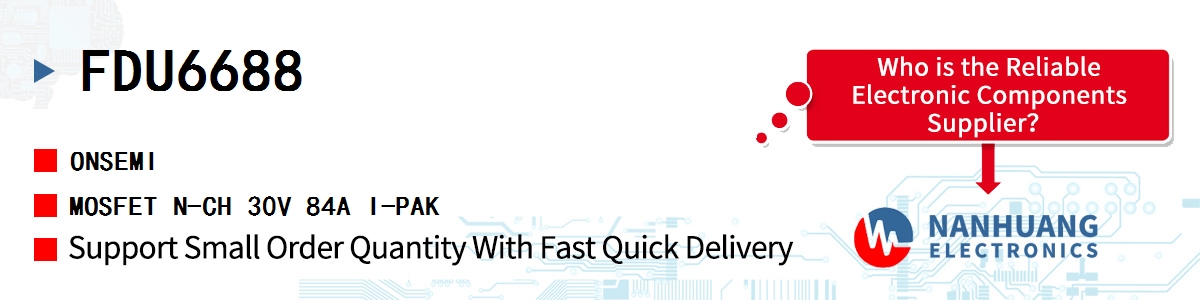 FDU6688 onsemi MOSFET N-CH 30V 84A I-PAK