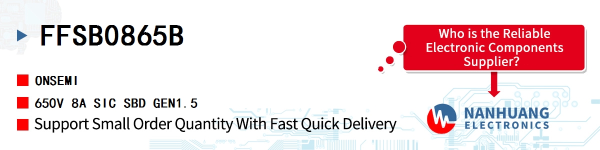 FFSB0865B onsemi 650V 8A SIC SBD GEN1.5