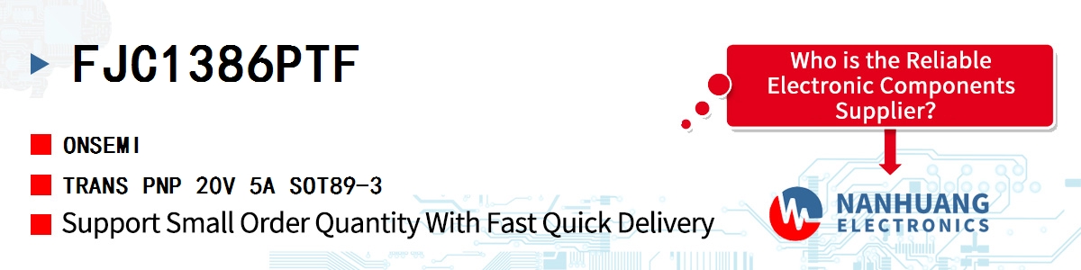 FJC1386PTF onsemi TRANS PNP 20V 5A SOT89-3