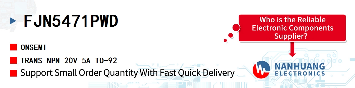 FJN5471PWD onsemi TRANS NPN 20V 5A TO-92