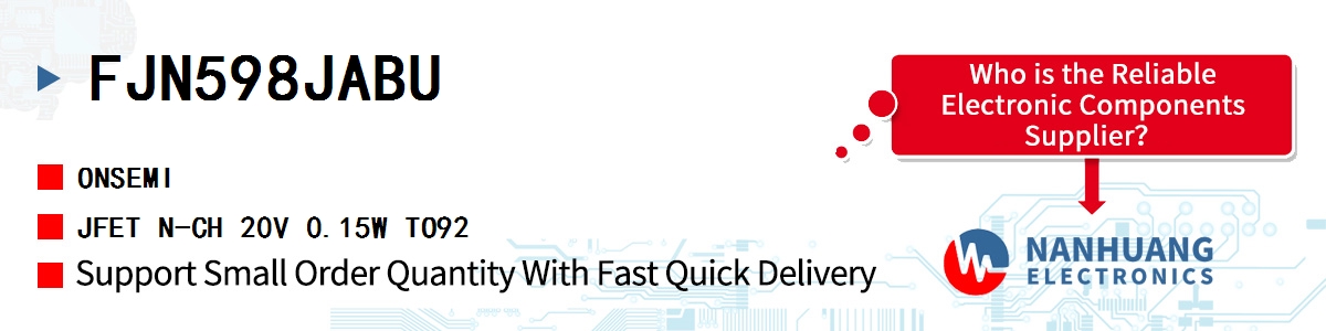 FJN598JABU onsemi JFET N-CH 20V 0.15W TO92