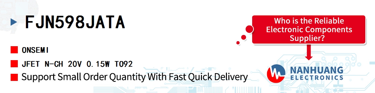 FJN598JATA onsemi JFET N-CH 20V 0.15W TO92