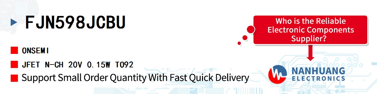 FJN598JCBU onsemi JFET N-CH 20V 0.15W TO92