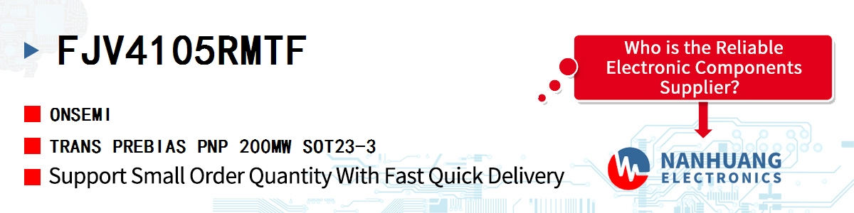 FJV4105RMTF onsemi TRANS PREBIAS PNP 200MW SOT23-3