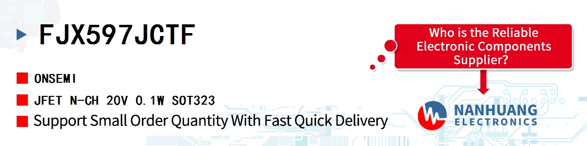 FJX597JCTF onsemi JFET N-CH 20V 0.1W SOT323