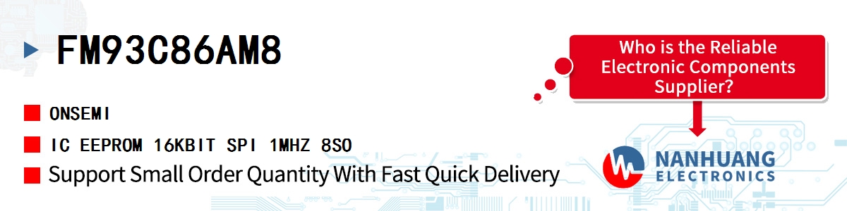 FM93C86AM8 onsemi IC EEPROM 16KBIT SPI 1MHZ 8SO