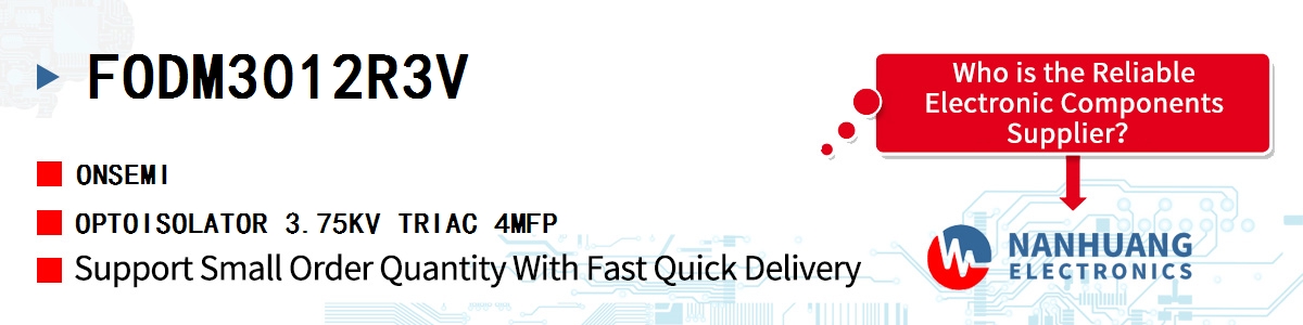 FODM3012R3V onsemi OPTOISOLATOR 3.75KV TRIAC 4MFP