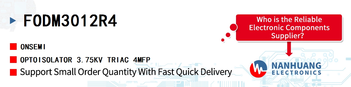 FODM3012R4 onsemi OPTOISOLATOR 3.75KV TRIAC 4MFP