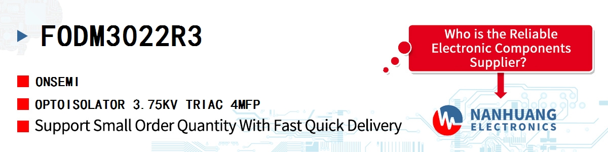 FODM3022R3 onsemi OPTOISOLATOR 3.75KV TRIAC 4MFP