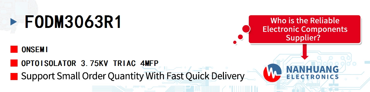 FODM3063R1 onsemi OPTOISOLATOR 3.75KV TRIAC 4MFP