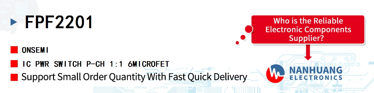 FPF2201 onsemi IC PWR SWITCH P-CH 1:1 6MICROFET
