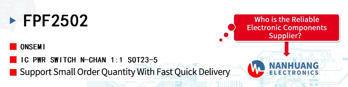 FPF2502 onsemi IC PWR SWITCH N-CHAN 1:1 SOT23-5