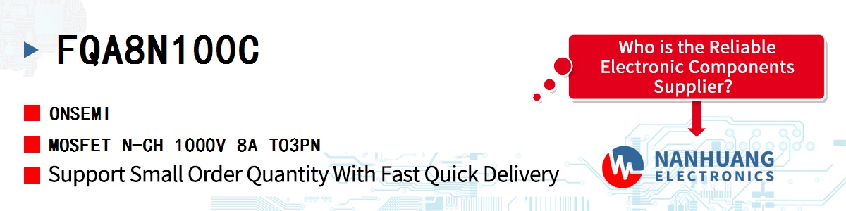 FQA8N100C onsemi MOSFET N-CH 1000V 8A TO3PN
