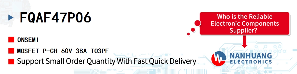 FQAF47P06 onsemi MOSFET P-CH 60V 38A TO3PF