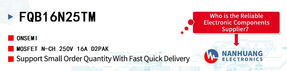 FQB16N25TM onsemi MOSFET N-CH 250V 16A D2PAK