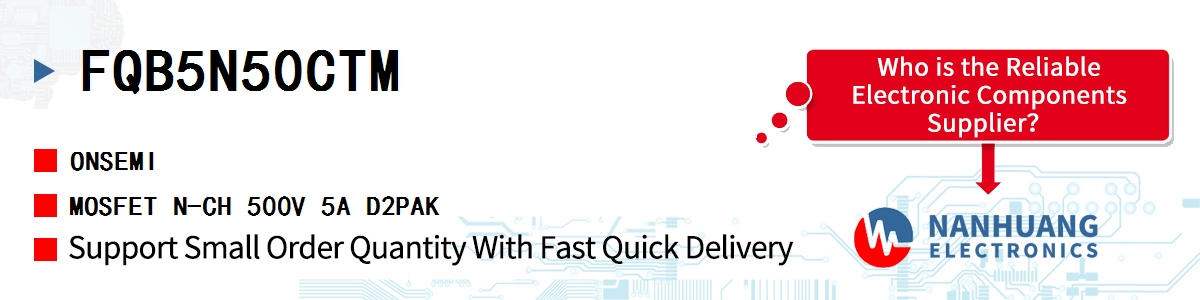 FQB5N50CTM onsemi MOSFET N-CH 500V 5A D2PAK