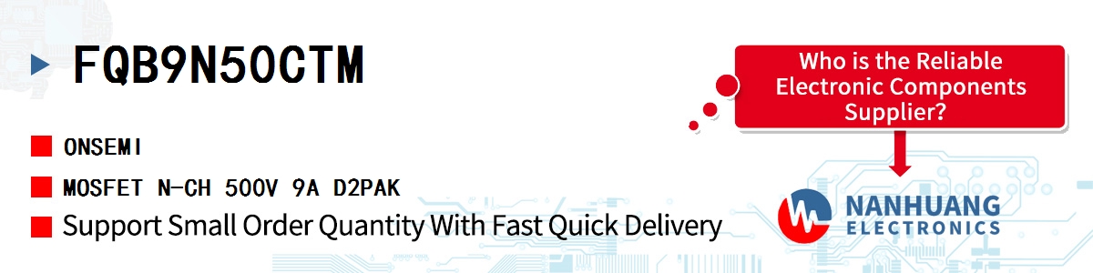 FQB9N50CTM onsemi MOSFET N-CH 500V 9A D2PAK