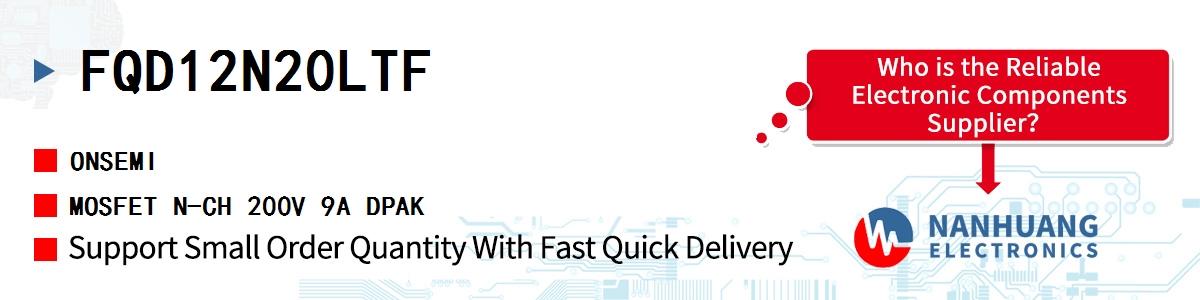 FQD12N20LTF onsemi MOSFET N-CH 200V 9A DPAK