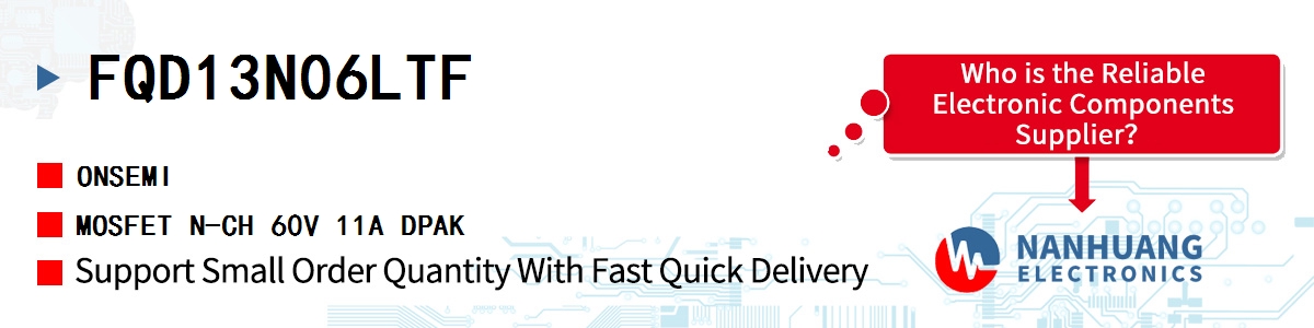 FQD13N06LTF onsemi MOSFET N-CH 60V 11A DPAK