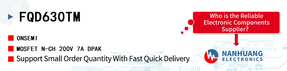 FQD630TM onsemi MOSFET N-CH 200V 7A DPAK